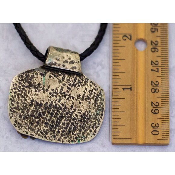 18 inch, Vintage Flower Abstract Dainty Stone Pendant Necklace CA1 - Picture 3 of 3